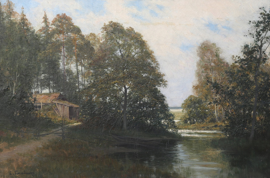 EINAR TORSSLOW. oil on canvas, landscape view, signed. / EINAR TORSSLOW. olja på duk, landskapsvy, signerad._1851a_lg.jpeg