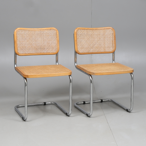 CHAIRS, a pair, Bauhaus style, Italy / STOLAR, ett par, stil Bauhaus, Italien