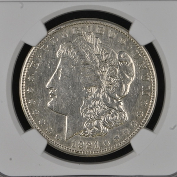 MORGAN DOLLAR 1921-S $1 Silver graded AU Details by NGC