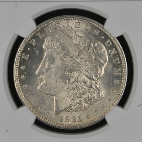 MORGAN DOLLAR 1921 $1 Silver graded MS63 by NGC