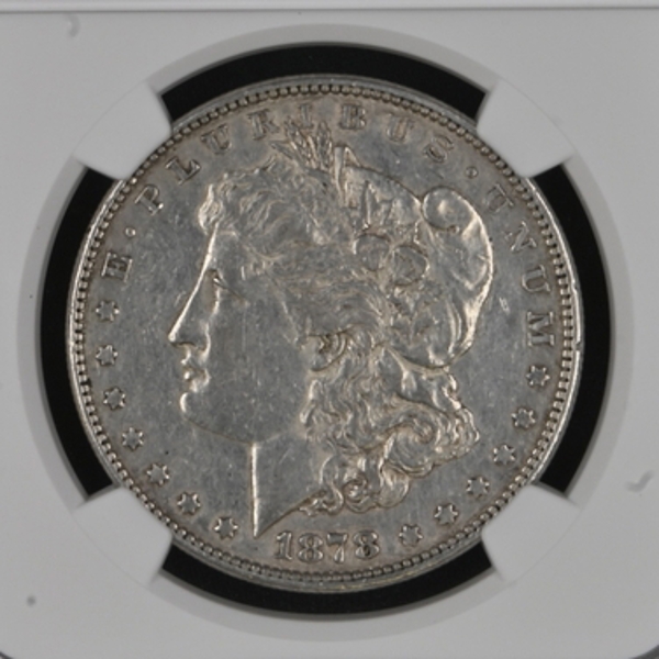 MORGAN DOLLAR 1878 8TF $1 Silver graded AU Details by NGC