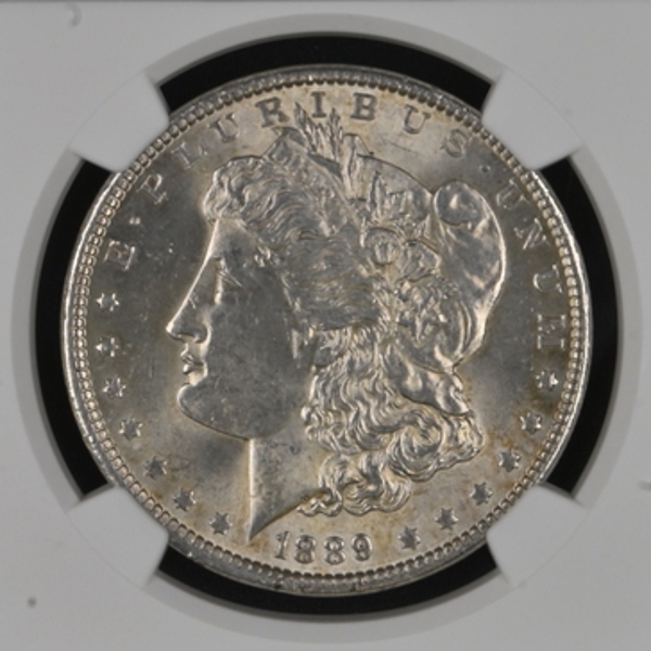 MORGAN DOLLAR 1889 $1 Silver graded MS62 by NGC