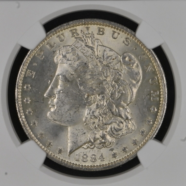 MORGAN DOLLAR 1884-O  1$ Silver graded MS62 by NGC