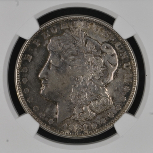 MORGAN DOLLAR 1921-S $1 Silver graded AU Details by NGC