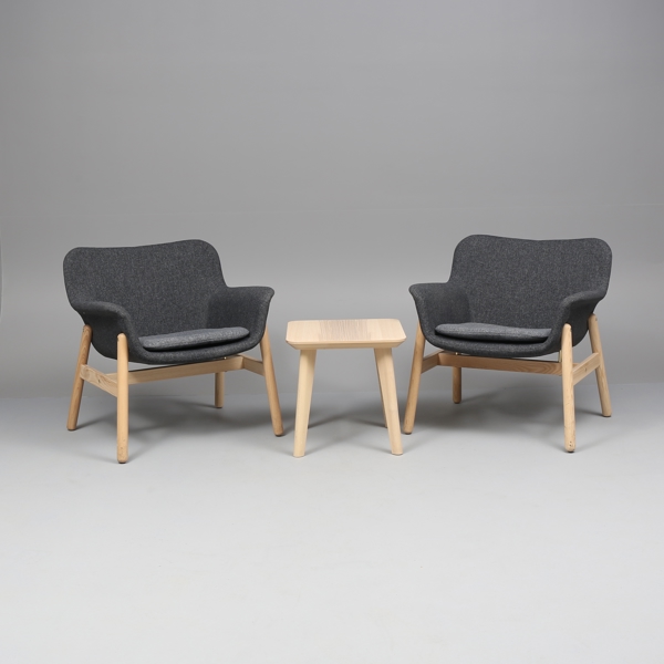 ARM CHAIRS with Stool, IKEA, 2000s / KARMSTOLAR m PALL, IKEA, 2000 tal