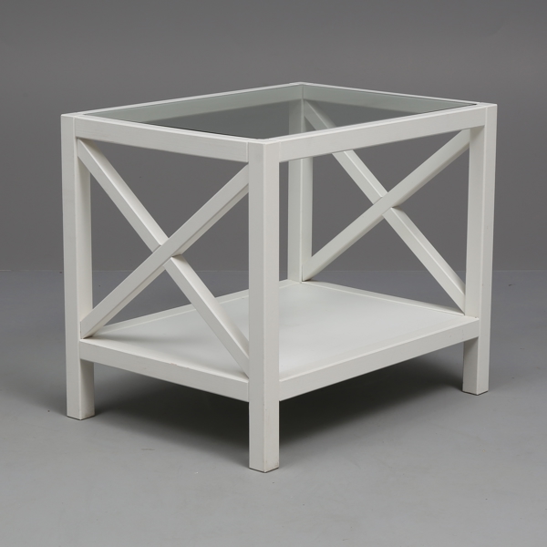 SIDE TABLE with GLASS TOP, 2000s / SIDOBORD med GLASSKIVA, 2000 tal