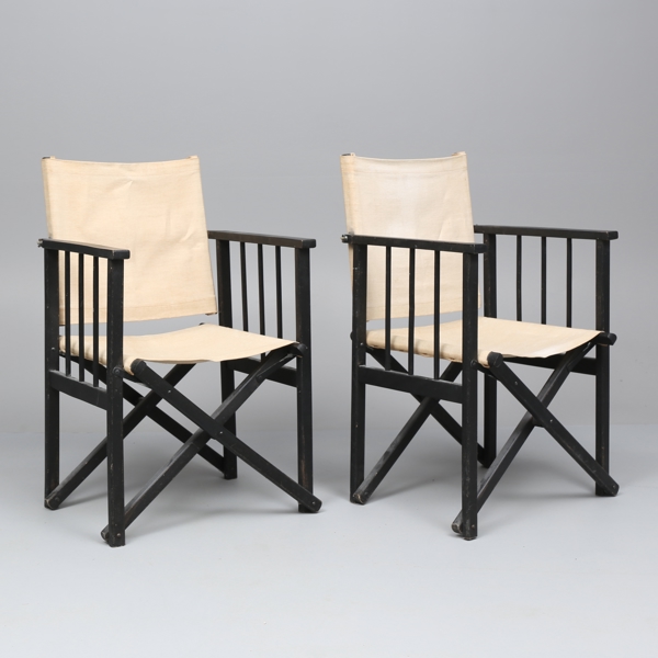 CHAIRS, a pair, so-called director's chairs, 1900s / STOLAR, ett par, så kallad regissörsstolar, 1900 tal_592a_8db4fb180dd9b4e_lg.jpeg