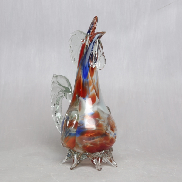 ROOSTER, glass, probably Murano, Italy, 1900s / TUPP, glas, troligen Murano, Italien, 1900 tal