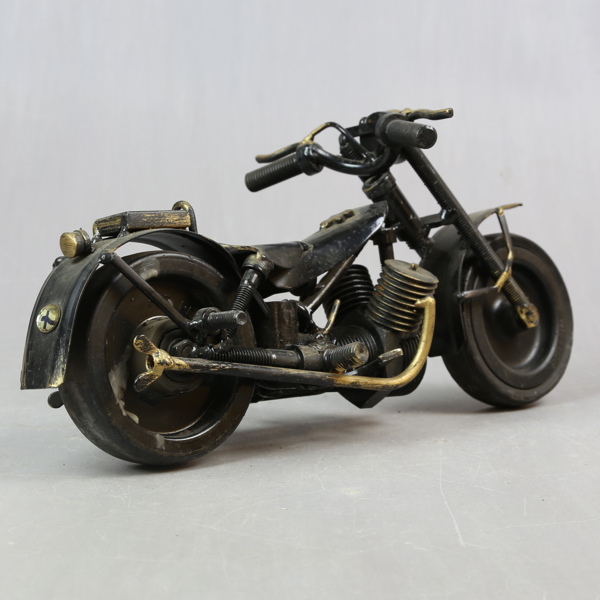 DECORATIVE SCRAP METAL, motorcycle, 1900s / DEKORATIVT METALLSKROT, motorcykel, 1900 tal