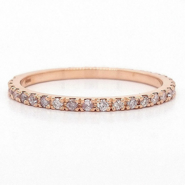 DIAMOND RING, rose gold 14 kt, 0.33 ct pink diamonds / DIAMANTRING, roséguld 14 kt, 0,33 ct rosa diamanter.